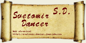 Svetomir Dancer vizit kartica
